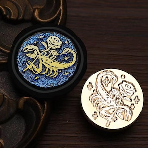 Wachs Siegel Stempel, Skorpion Rose Stempel, Skorpion Wachs Siegel für Einladung Umschlag Geschenkverpackung, Geschenkverpackung, Skorpion Siegel Wachs Stempel