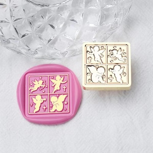 Wachs Siegel Stempel, Engel Stempel, Wachs Siegel für Einladung Umschlag Geschenk Verpackung, Siegel Wachs Stempel, Süßer kleiner Engel Siegel Stempel
