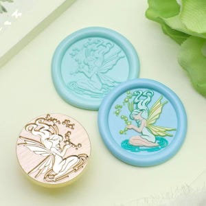 Wachs-Siegel-Stempel, Schmetterling-Prinzessin Stempel, Fee-Prinzessin-Wachssiegel für Geschenkverpackungen, Siegellack-Stempel, Schmetterling-Wachs Siegel Set