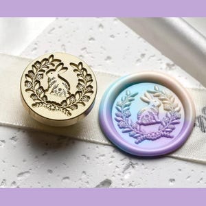 Wachs Siegel Stempel, Häschen Stempel, Frohe Ostern Wachs Siegel für Hochzeit, Einladung Umschlag Geschenkverpackung, Kaninchen Wachs Stempel, Häschen Wachs Siegel