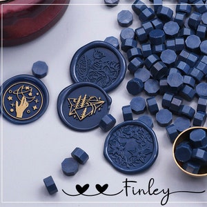 Deep Blue Sealing Wax Beads, Premium Wax Seal Beads for Wedding Invitation Wax Seal Stamp, Gift Wrapping, New Colors