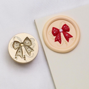 Wax Seal Stamp, 3D Bow Stamp, Wax Seals for Invitation Envelope Gift Wrapping, Bow Sealing Wax Stamp, Classic Bow wax seal kit