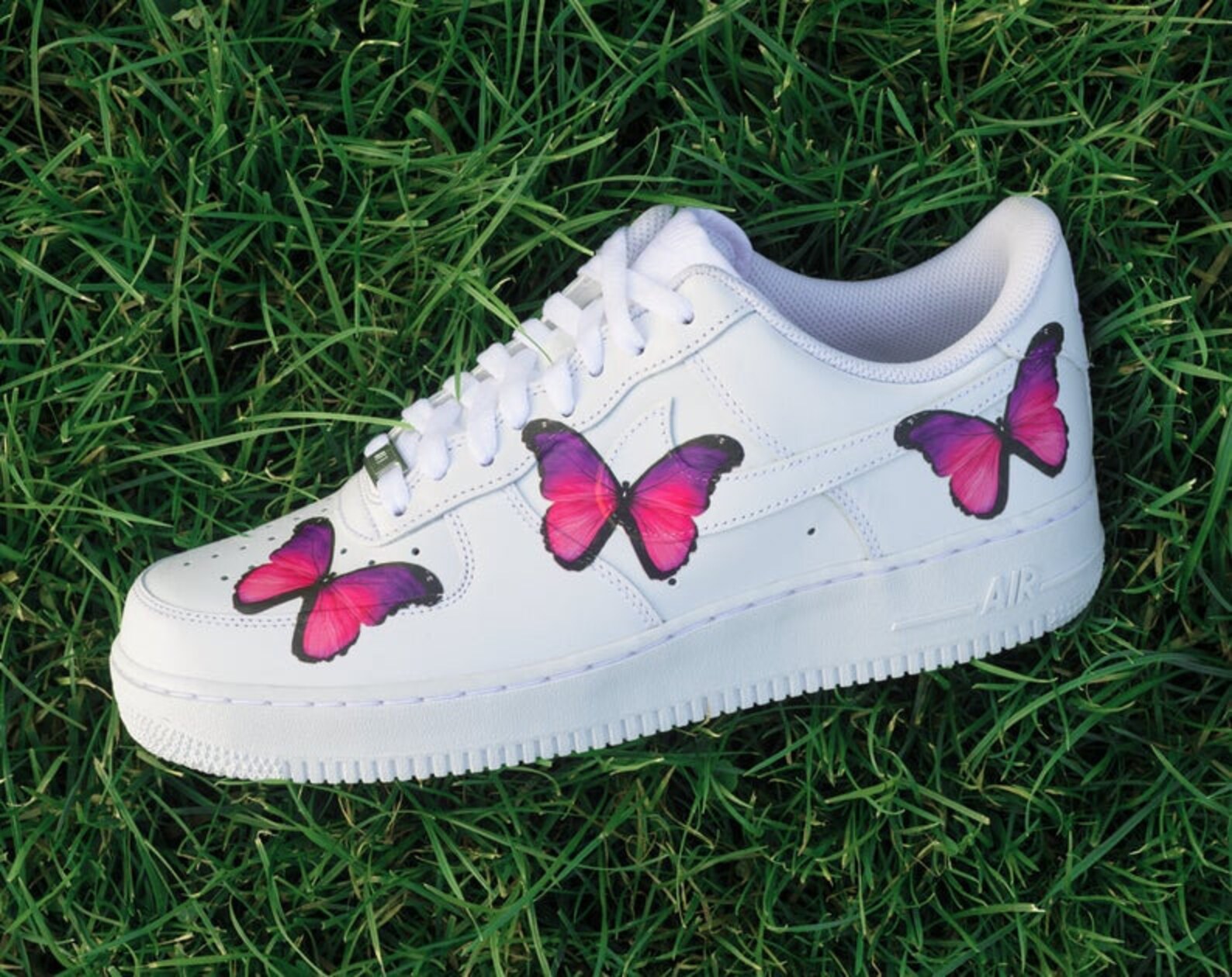 Junior/Adult Pink Butterfly Nike Air Force 1 | Etsy