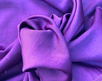 Purple Satin Fabric - Sold by the Yard