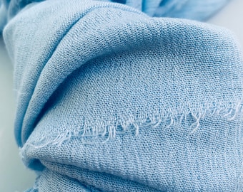 Indigo Blue Linen Fabric: Lightweight Natural Flax (1 Yard)
