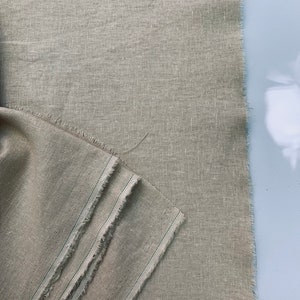 Linen medium Weight linen - Natural Cotton Fabric - beige  Cotton Fabric