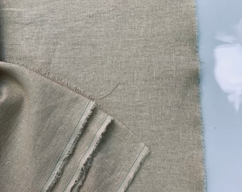 Natural Linen Fabric: Medium Weight Beige Flax (1 Yard)