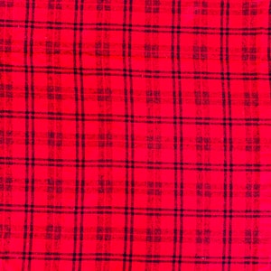 Red Flannel Fabric by Yard - Cotton Flannel by Yard - Red Cotton Fabric by Yard