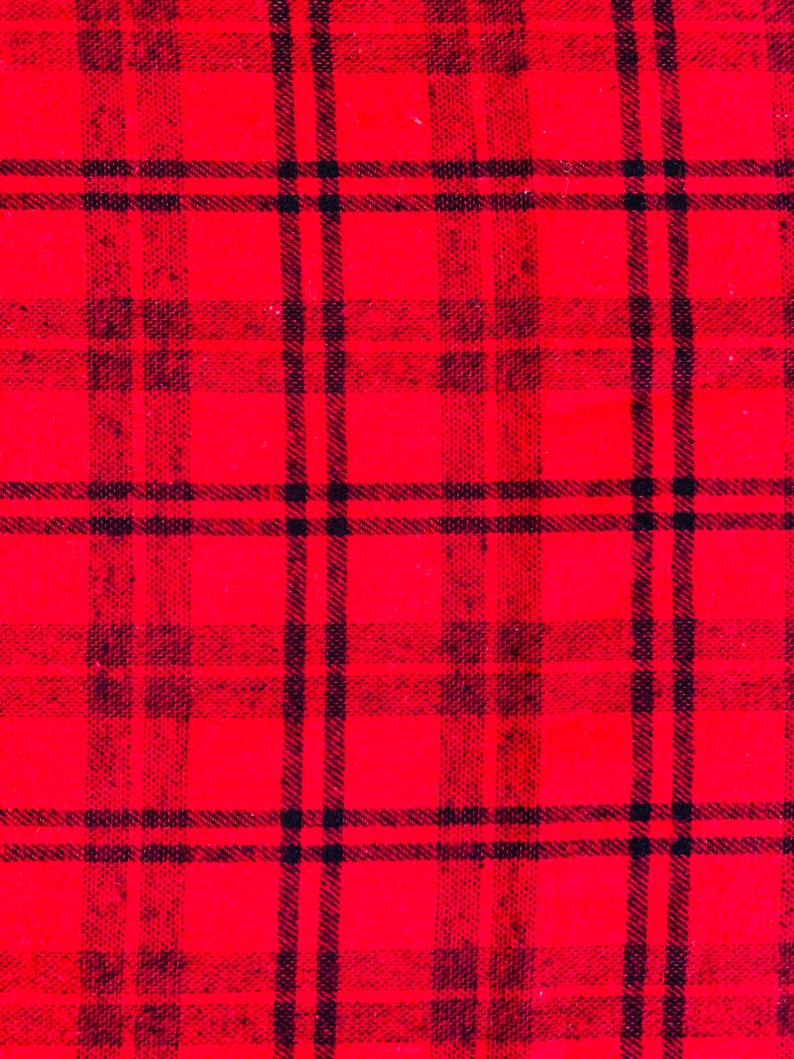 Red Flannel Fabric by Yard Cotton Flannel by Yard Red Etsy