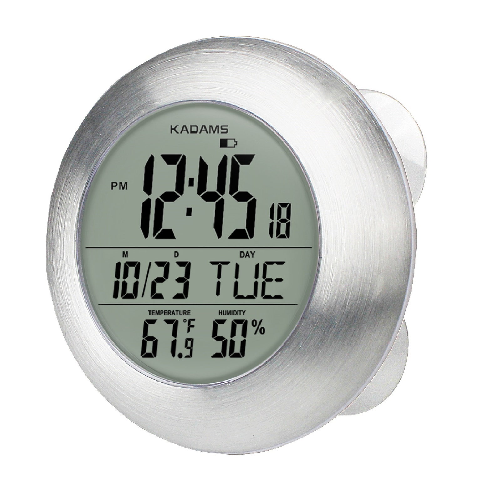 KADAMS Digital Bathroom Shower Wall Clock, Waterproof for Water Spray