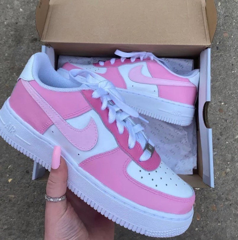 Toddler-Youth Pink Air Force 1s | Etsy