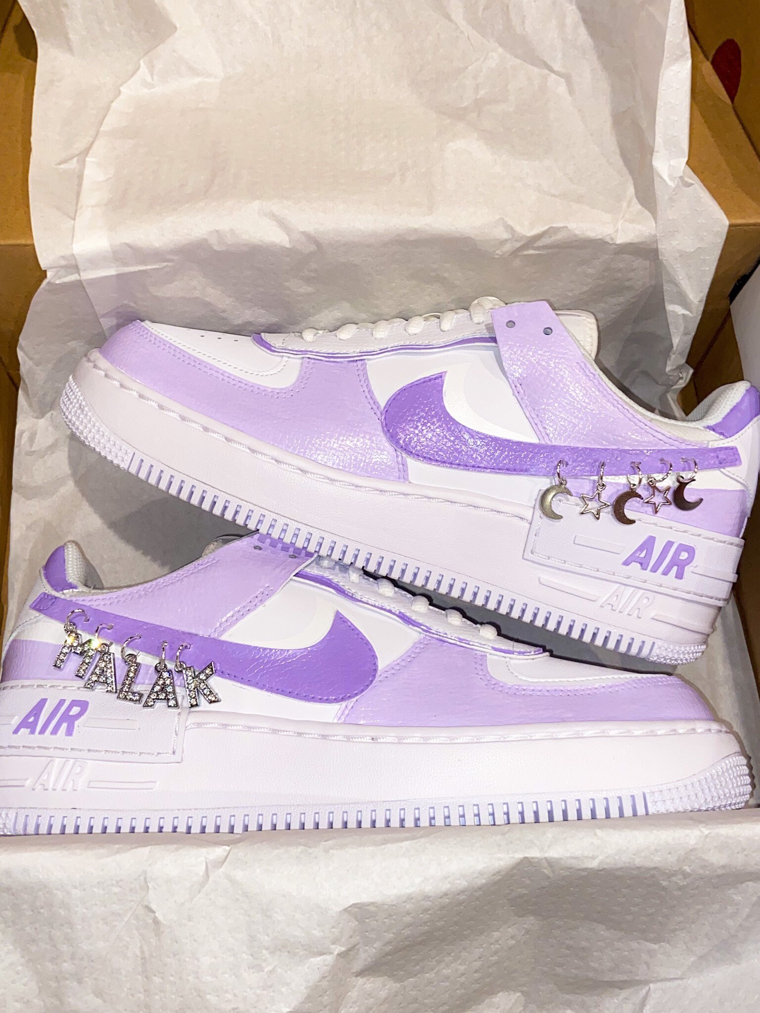 Custom Name Rhinestone Chain Nike Air Force 1 Shadow | Etsy