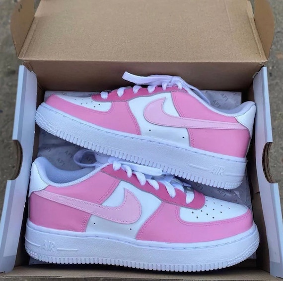 Toddler-youth Pink Air Force 1s - Etsy