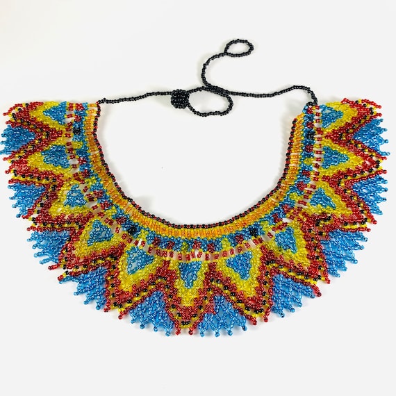 Native american beaded collar best sale necklace