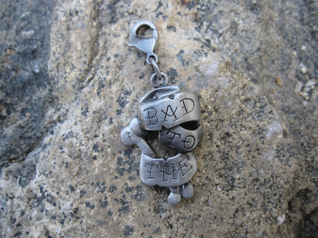 Underground Hound Bad 2 the Bone Gun Metal Collar Charmdog Collarpet