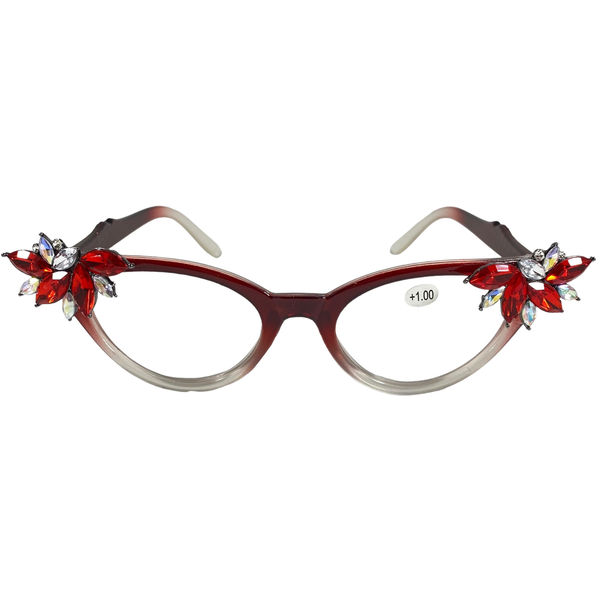 Vintage Vixen Readers Deep Red Ombre Frames With Red and  display picture 3