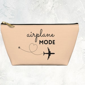 Airplane Mode Toiletry Bag, Travel Accessories Bag, Make Up Bag, Travel Gift, Travel Essentials, Travel Pouch, Zipper Pouch, Gift for Women