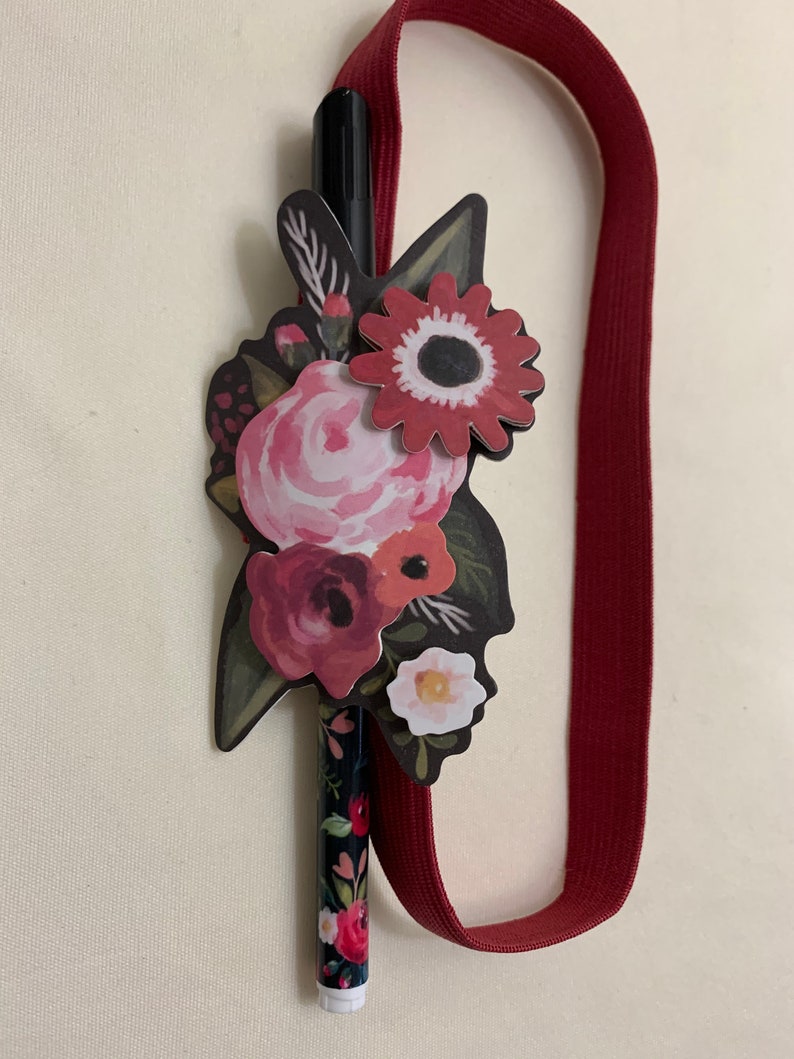 Elastic Loop Bookmark Pen/pencil Holder Etsy