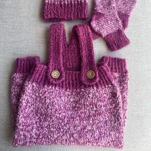 Knitted baby romper, cozy jumpsuit