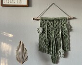 Macramé leaves peace, natural , wall hangings, Home décor piece, Macramé feather, macramé headboard