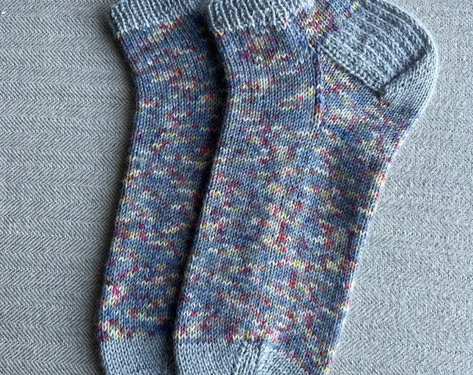 Wool WARM KNITTED rustic socks, hand knitted socks , sports. socks