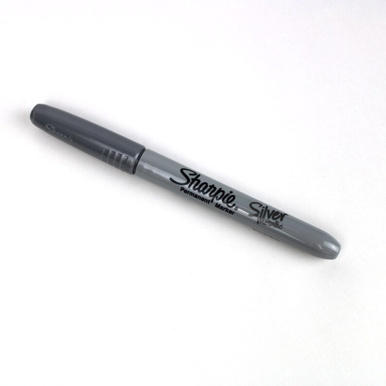 Metallic Silver Sharpie With Fine Point // Grey Permanent Etsy