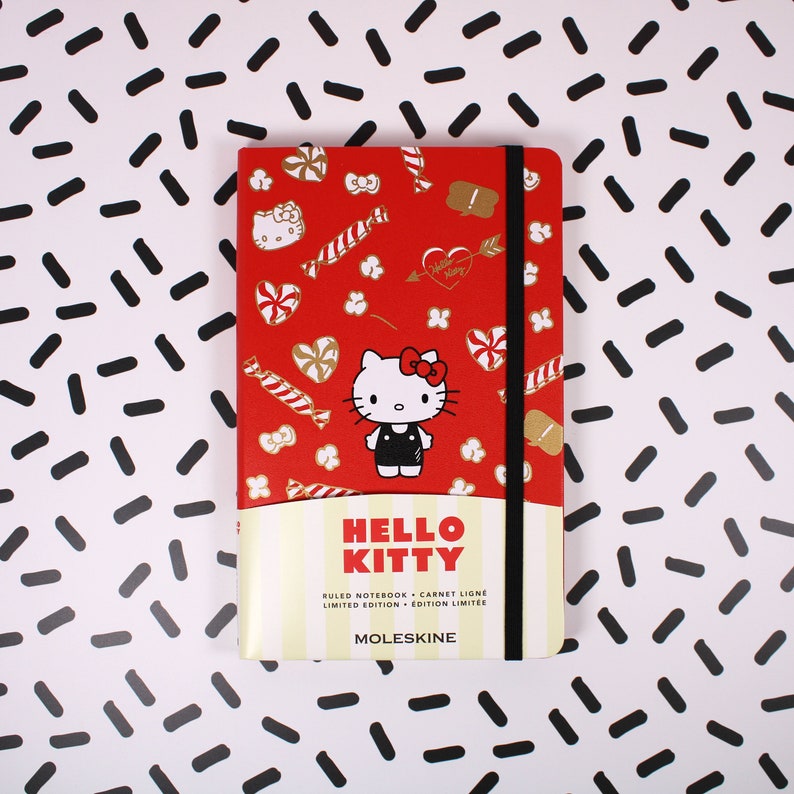 Red Hello Kitty Limited Edition Moleskin Notebook With Lined Etsy