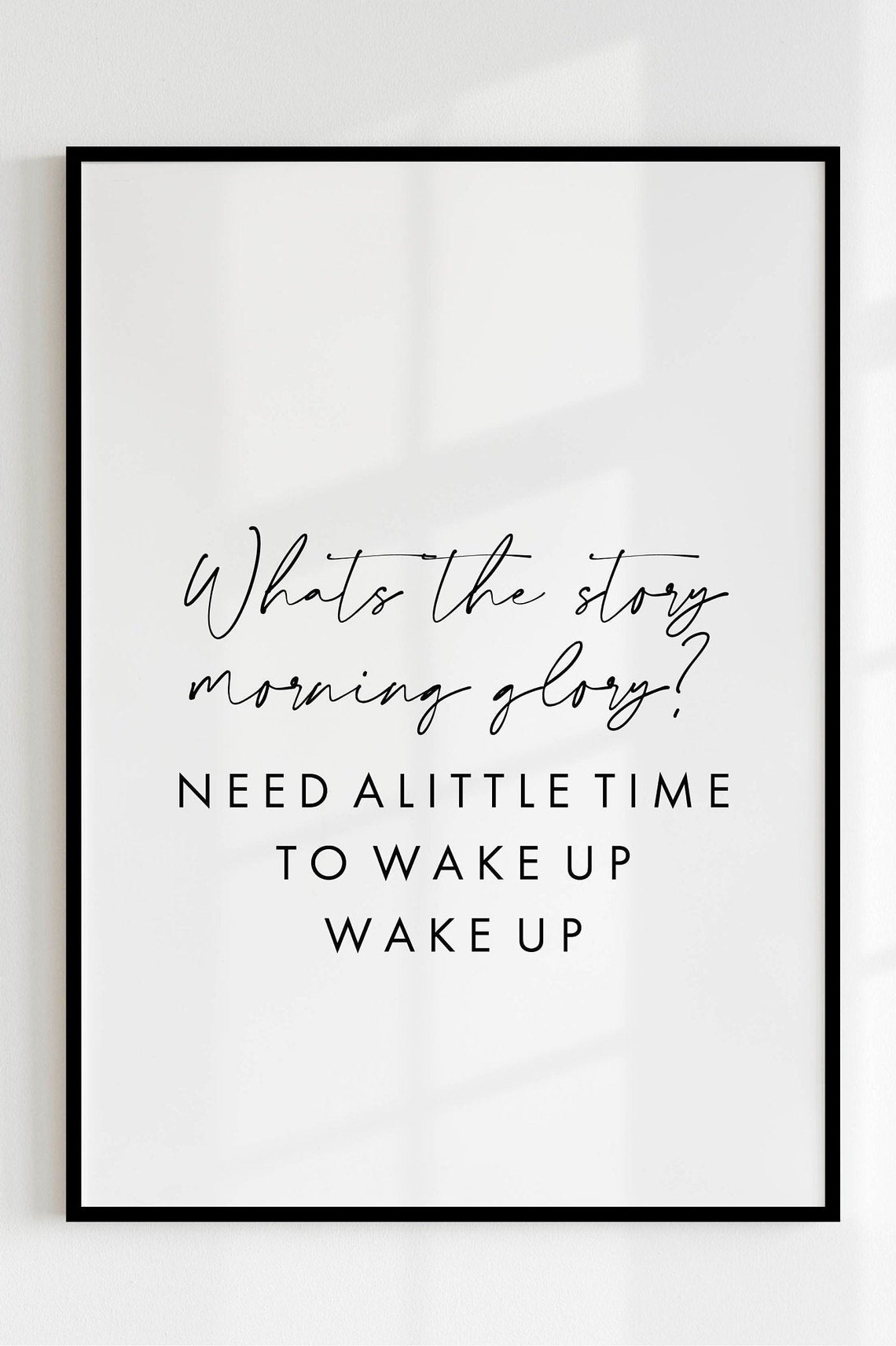 Oasis Morning Glory music Print Lyrics Quote Wall Art Etsy