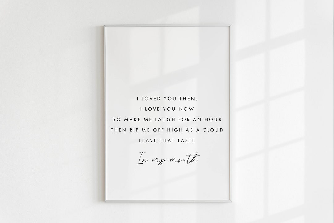 Catfish and the Bottlemen Oxygen Music Print Paroles Etsy France