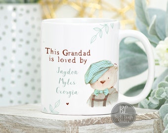 personalised grandad belongs to mug, birthday gifts for grandad, grandad gift, grand children fathers day gift, coffee mugs for him, UK made