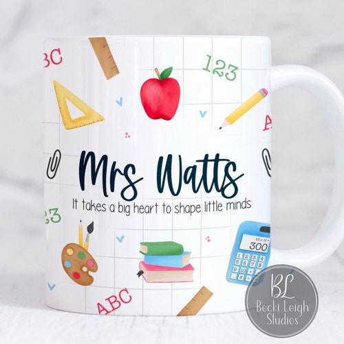 Personalised Teacher Mug End of Term Teacher Gifts Thank You Etsy UK