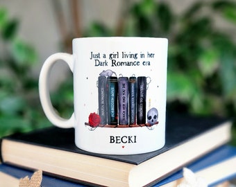 dark romance book mug, dark academia mugs, bookshelf decor, booknook accessories, gift for book lover, booktok fans, reading gifts for her