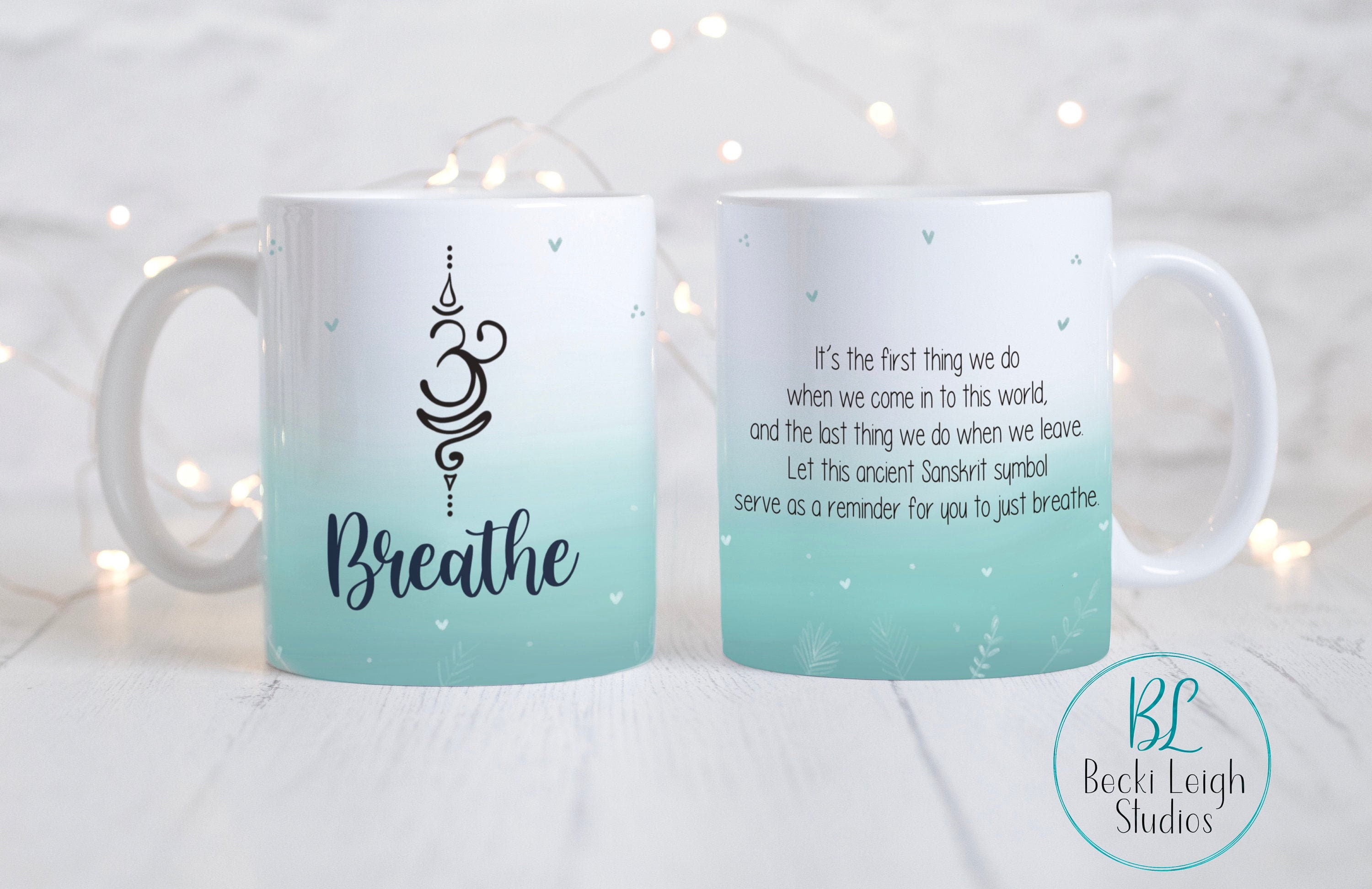 Just Breathe Mindfulness gift mental health gift stress Etsy