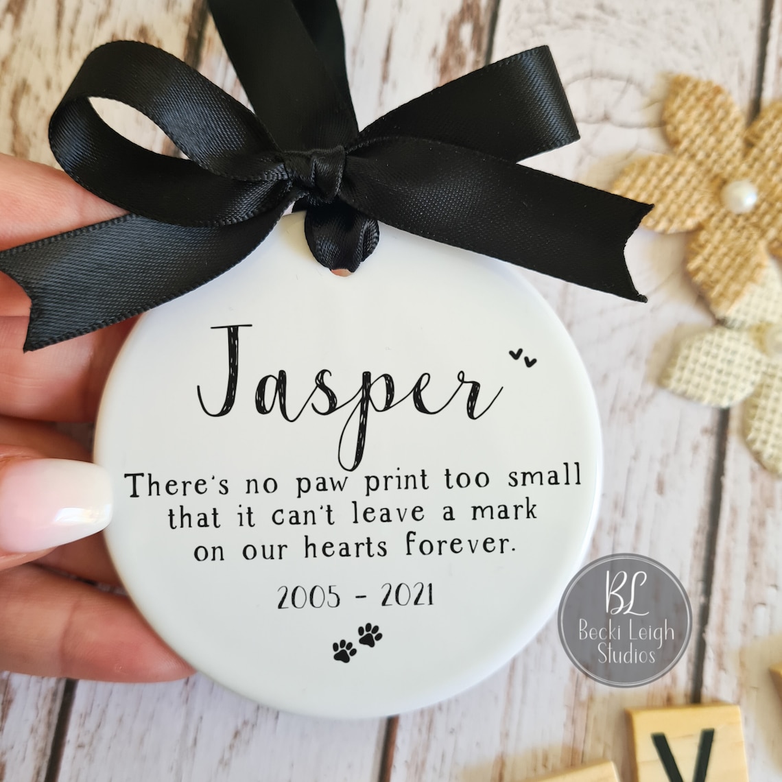 Ceramic personalised pet loss gift pet sympathy gift dog Etsy