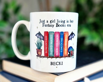 fantasy book fan gift, romantasy era, bookshelf accessories, bookish decor, literary mugs, booktok presents for her, reading gifts, uk made