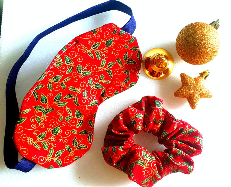 Eye mask and scrunchy