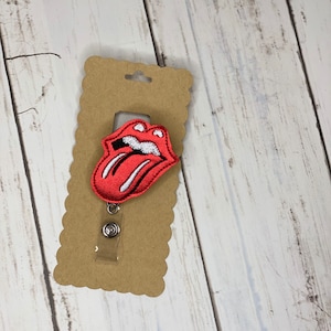 Bobine pour badges Rock n Roll - Clips pour badges en feutre | Adorables porte-cartes d'identité de caractère | Cadeau pour infirmière, enseignant et accessoires de bureau