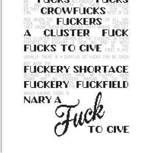 CROSS STITCH PDF - Funny Fuckfields -Adult Cross Stitch Downloadable Pattern