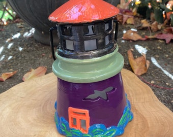 Lighthouse Ceramic Lantern