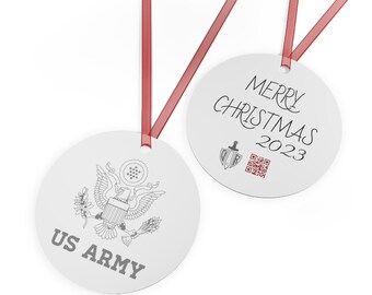 Metal Army USMC Ornaments 2023 | Army Marine Corps Tree Ornaments | Military christmas ornaments by Dusty Roads C3