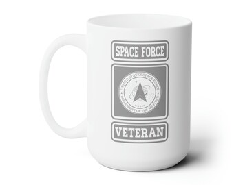 Ceramic Mug 15oz for Veterans | Coffee Mug for veterans space usmc army navy air force | Coffee Tea Mug for military by Dusty Roads C3