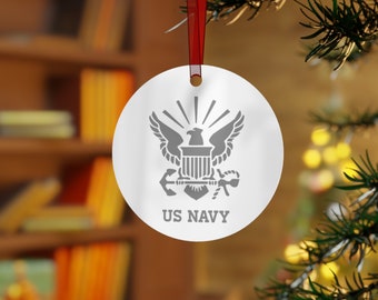 Metal Navy Army USMC Ornaments 2023 | Army Marine Corps Tree Ornaments | Military christmas ornaments by Dusty Roads C3