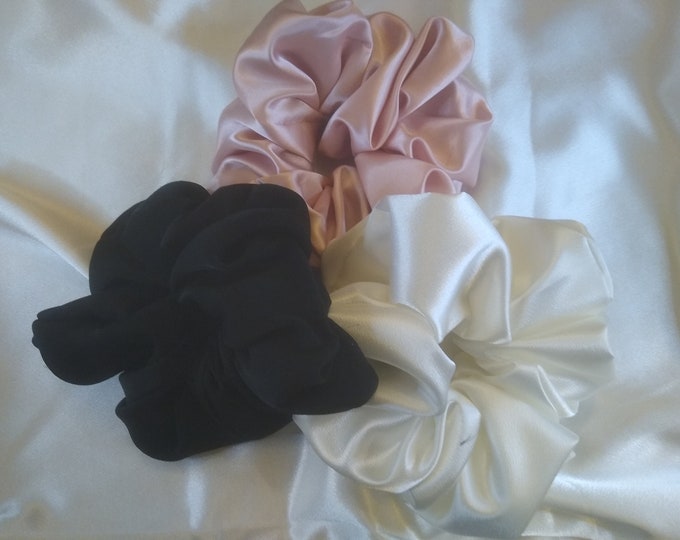 Jumbo Black Scrunchies