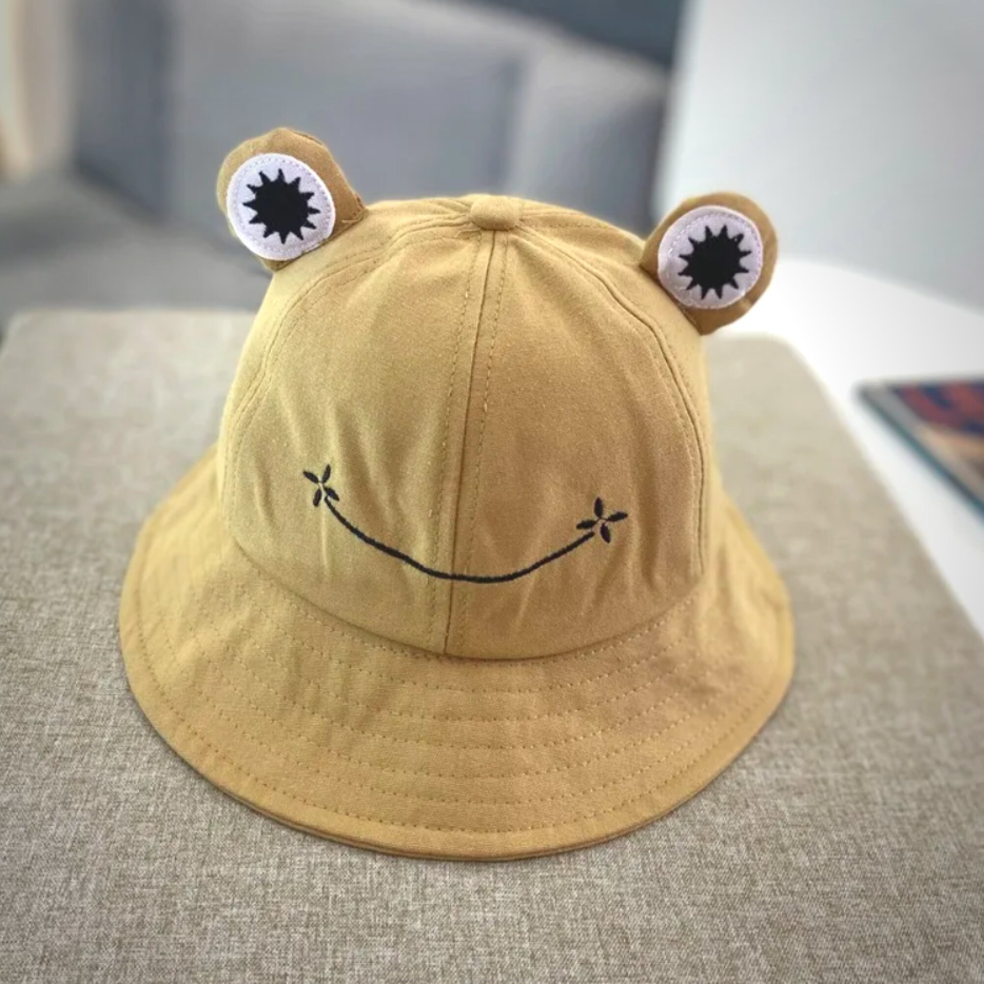 Cute Frog Casual Bucket Hat 6 ColorsFrog Bucket HatCotton Etsy