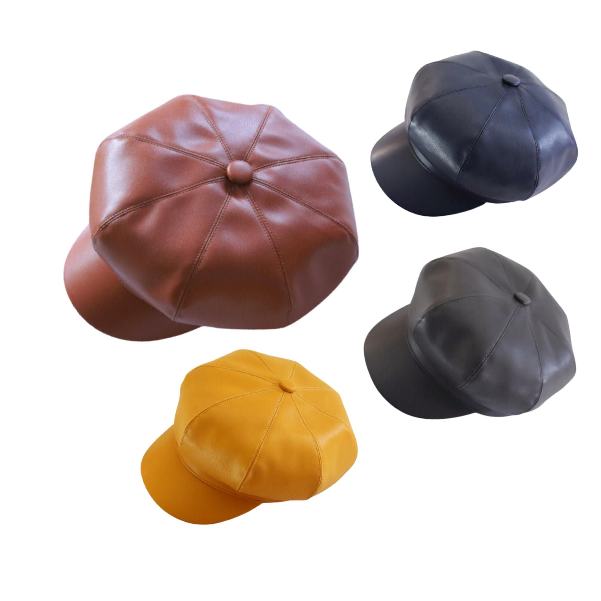 Leather Beret Hatberet Hat Womenbest Gifts for Womencabbie Hatnew Years