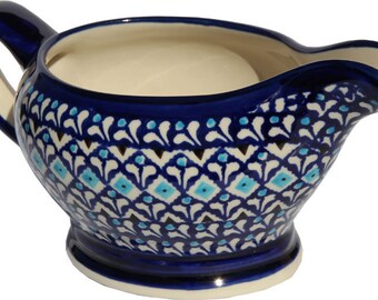 Gravy Boat 16 Oz., Polish Pottery from Zaklady Boleslawiec