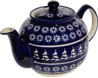 Teapot 1.25 Qt., Polish Pottery from Zaklady