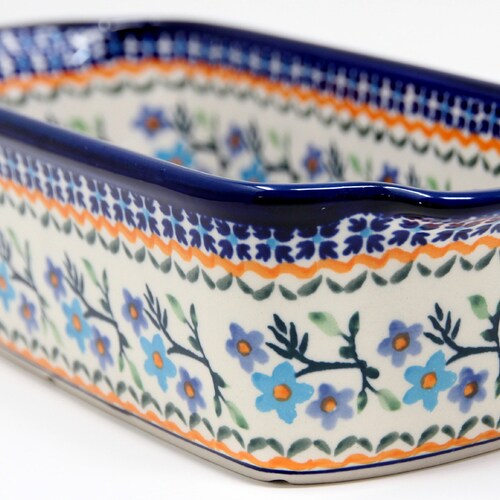Polish Pottery Plate 7.5 Inch - Hand-Painted Boleslawiec Ceramic, Oven & Dishwasher Safe, Classic Blue Pattern - View #7