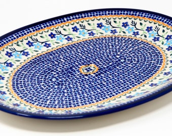 Polish Pottery Large Serving Platter from Zaklady Boleslawiec