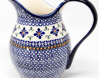 Bunny Pattern! Polish Pottery 2 Liter Farm Pitcher Bunny Pattern! Polish Pottery 2 Liter Farm Pitcher